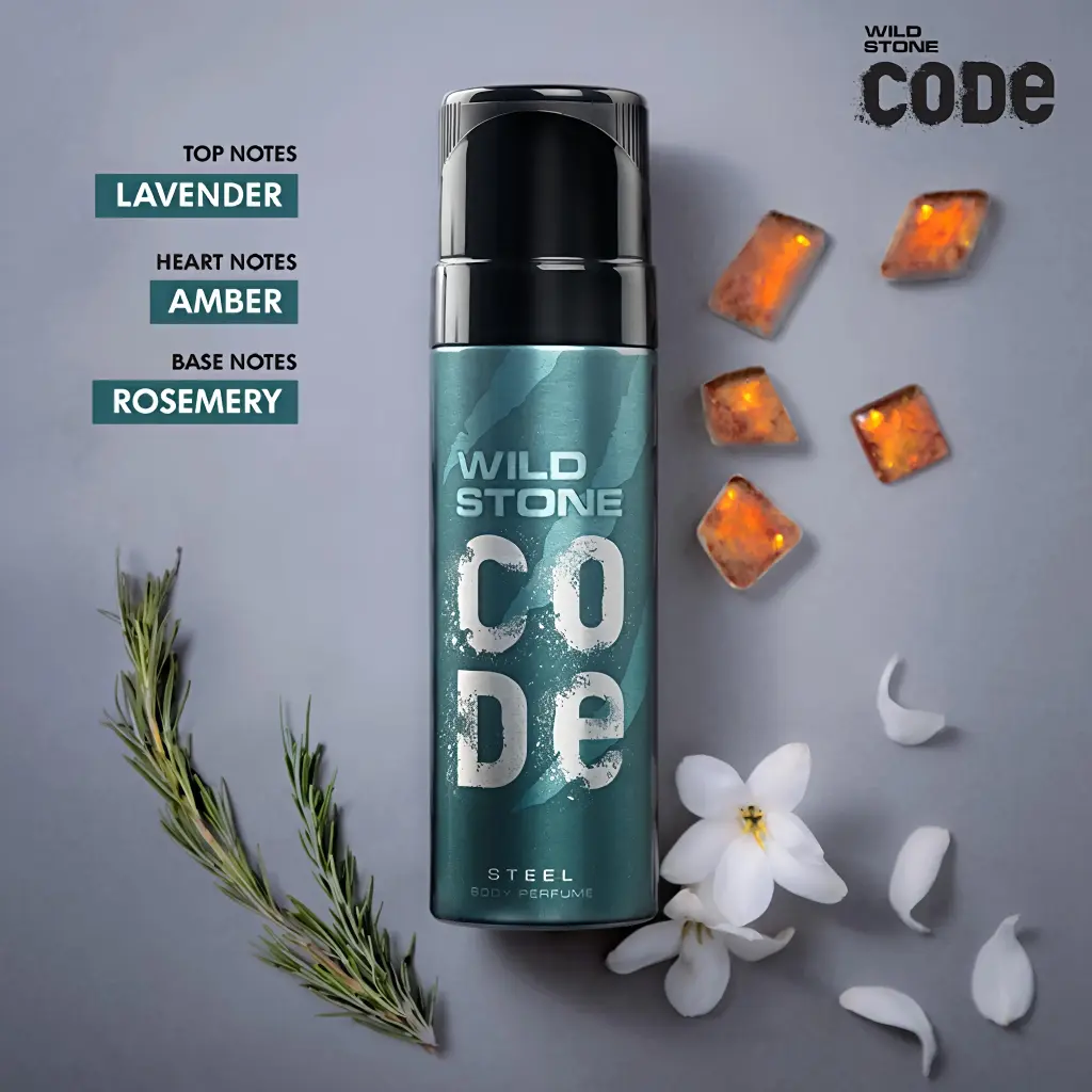 Wild Stone Code Steel Body Perfume For Men | 150ml