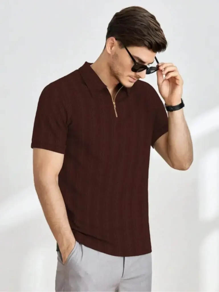 Men's Polo Neck Polyster T Shairt (S)
