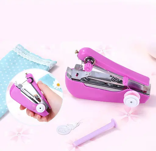 Sewing/Silai Machine Stitching Tailoring Machine For Garment Cloth Home Household Hand-Operated Menual Stapler Size, Sewing Tool Repairing Accessories Multi Colour