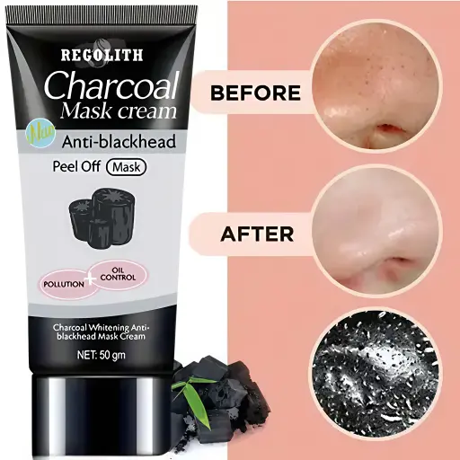 Charcoal Peel Off Face  Mask For Removing  Blackheads and Whiteheads  | Moisturizing & Deep  cleansing Peel off Mask |  Face mask 50g Pack Of 1