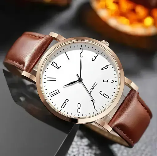 NESTER Rose Gold Case Designers Wrist Watches For Boy And Men Analog Watch - For Men Stylish Leathers Strap Analog Wrist Watches For Boy And Men