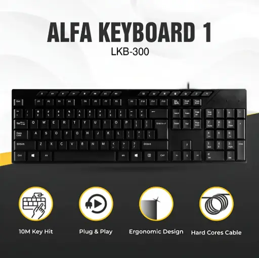 ALFA1 WIRED KEYBOARD (6 Months Brand Warranty